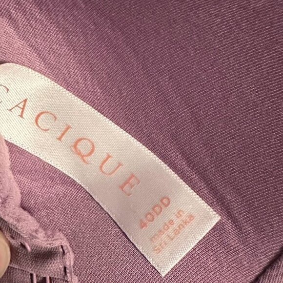 Cacique Lane Bryant Lilac Bra Front Closure Adorable Back with Lace 40DD NWOT - Picture 10 of 15